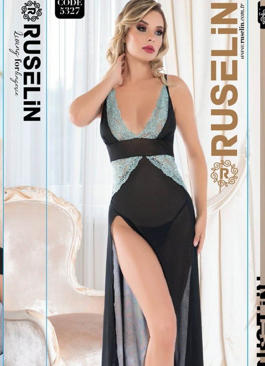 لانجيري ناعم  تركي طويل شيفون مثير 5327 من لبسي