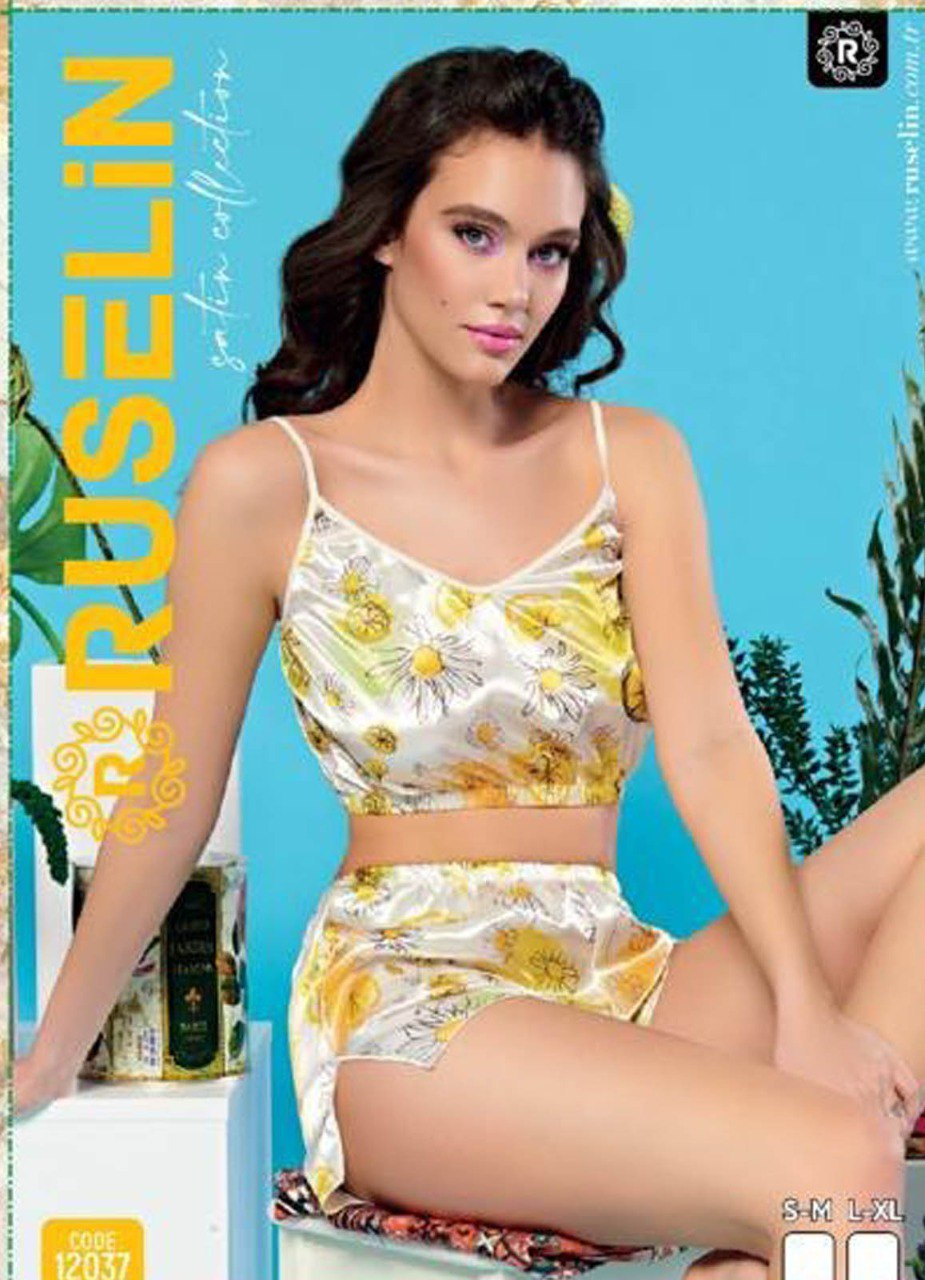 ﻻنجري تركي منقوش ستان ناعم  12037 من لبسي