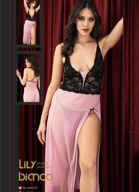 لانجيري شيفون  تركي ناعم من لبسي 1708 طويل