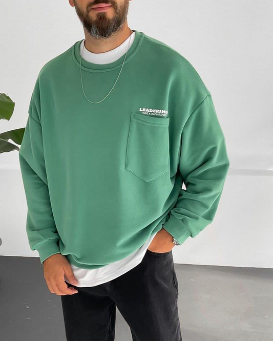 لون اخضر مقاس لارج من لبسي  H205 هودي رجالي شتوي