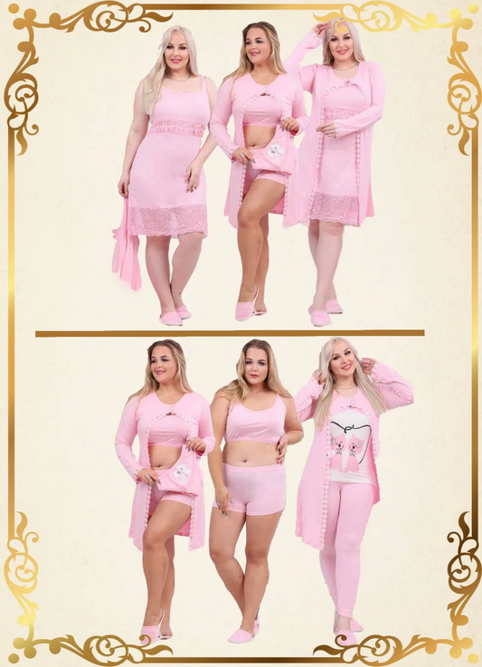 طقم حريم السلطان بيجامة نسائية 9 قطع كود 925 من لبسي