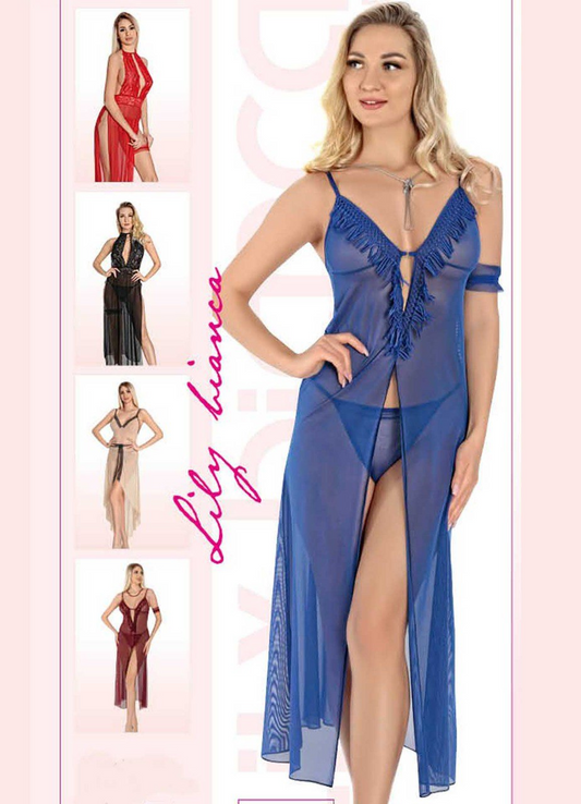 1840  بيبي دول تركي طويل شيفون من لبسي