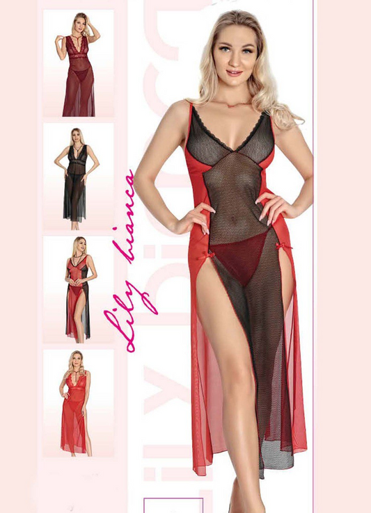 1833 بيبي دول تركي طويل شيفون من لبسي