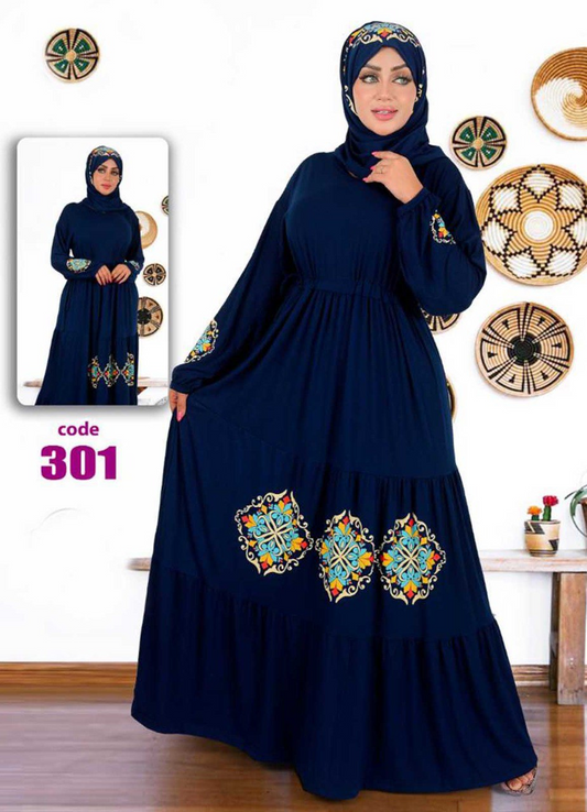 فستان محجبات 301 كحلي من لبسي