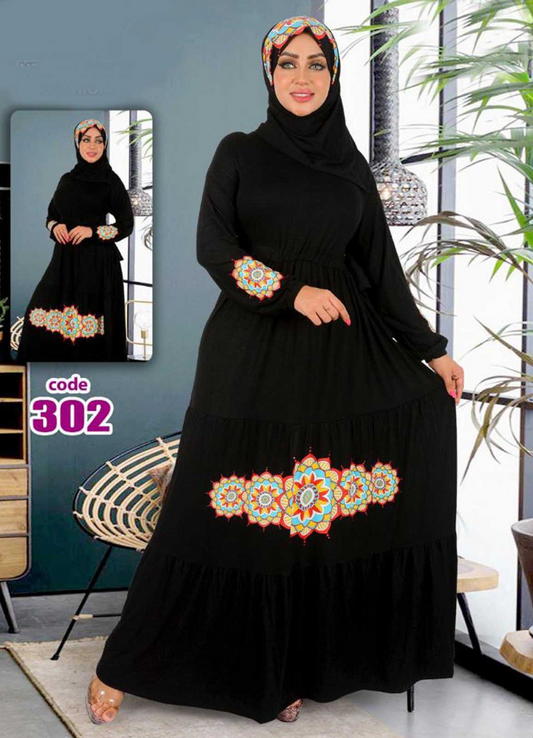 فستان محجبات 302 اسود من لبسي