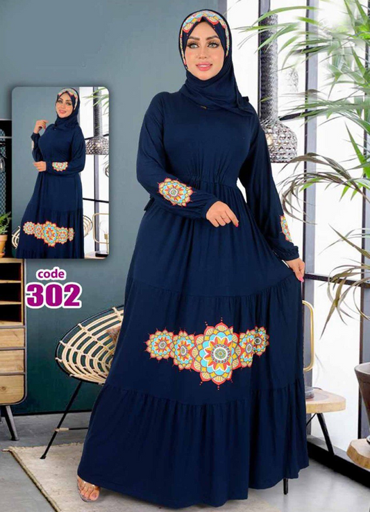 فستان محجبات 302 كحلي من لبسي