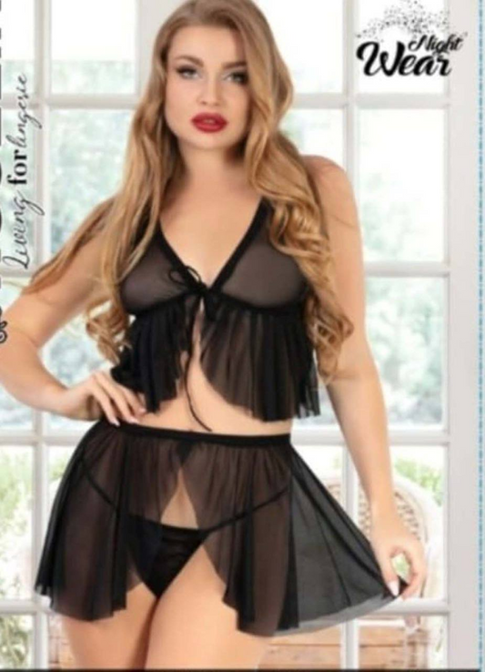 3377 بيبي دول تركي شيفون من لبسي