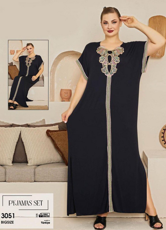 عبايه منزلي بيج سايز تركي صيفي 3051 من لبسي